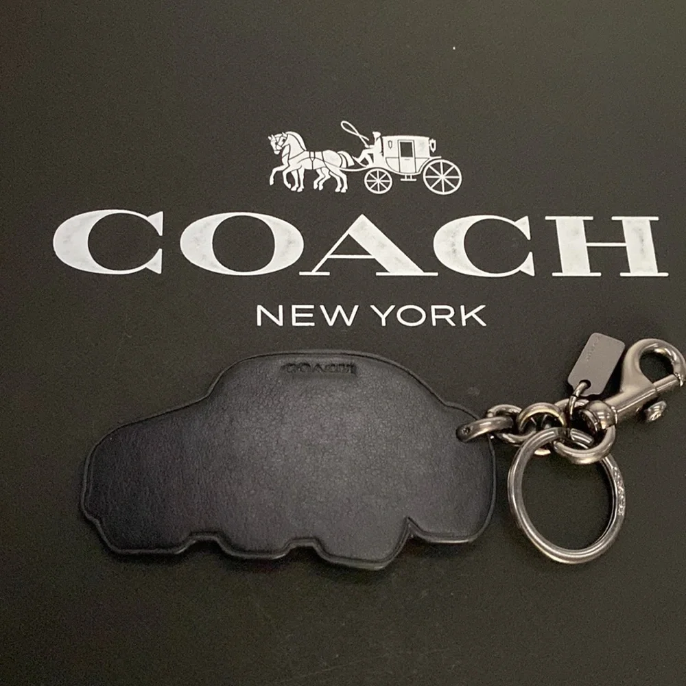 NWOT Coach Leather Camaro Race Car Key Fob Chain Keychain Bag Charm Legendary - Picture 5 of 7